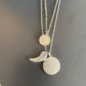 Bibi Bijoux Celestial Feather Layered Necklace