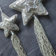 Load image into Gallery viewer, Black Colour TASSEL XL Star Ornament
