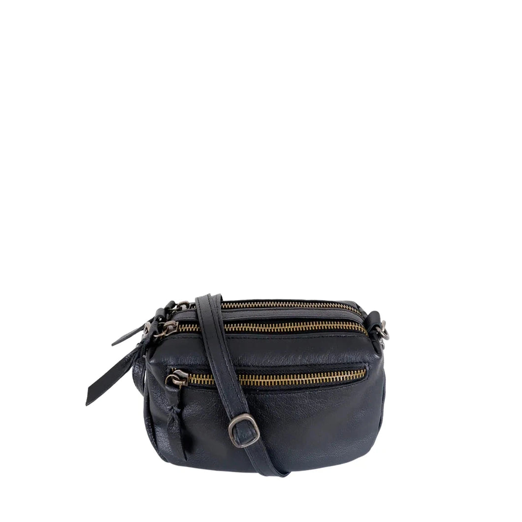 Black Colour SAM Soft Box Leather Bag