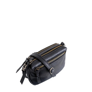 Black Colour SAM Soft Box Leather Bag