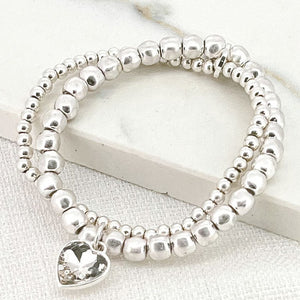 Envy Double Layer Bracelet With Heart