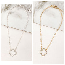Load image into Gallery viewer, Envy Short Cut Out Clover Necklace
