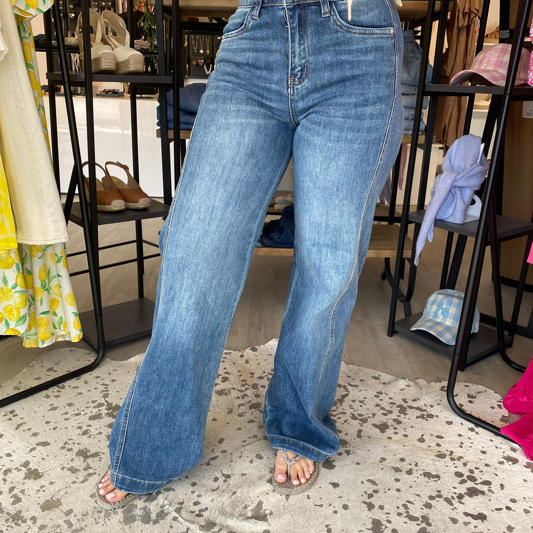 On Trend Mina Wide Leg Jeans