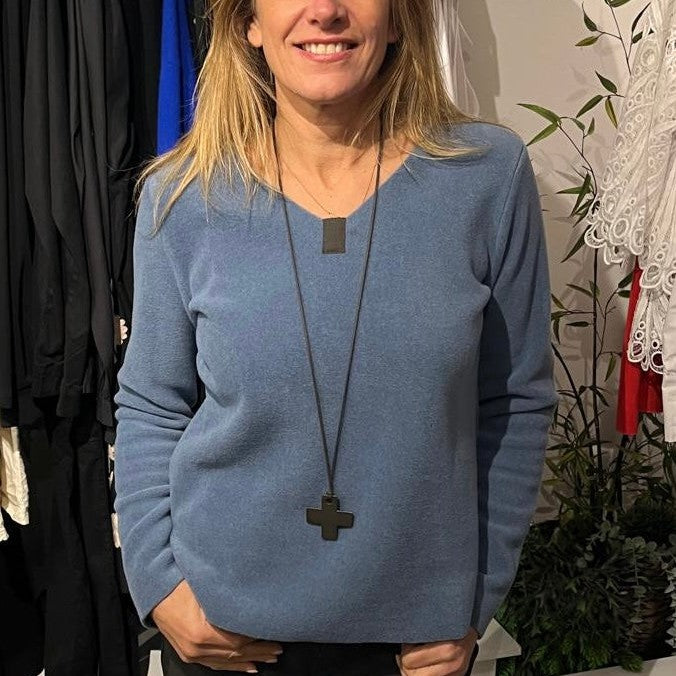 Henriette Steffensen Blouse & X Necklace