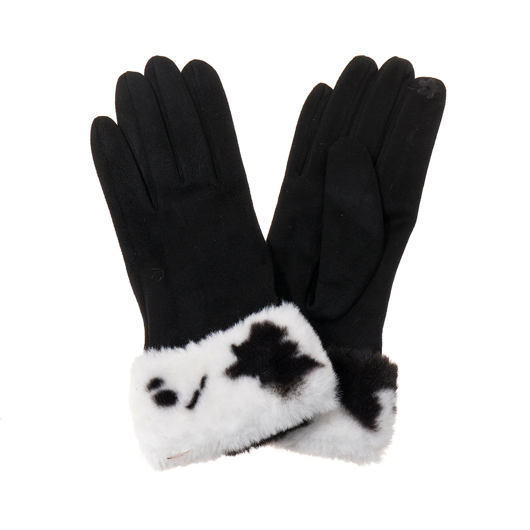 Park Lane Cow Print Gloves