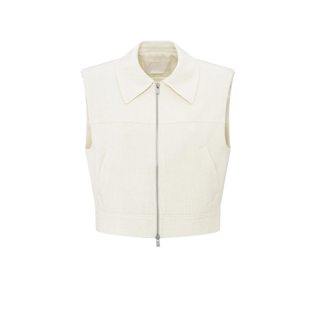 YAYA 001048-504 Sleeveless Cropped Jacket