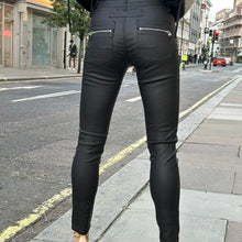 Load image into Gallery viewer, Melly Zip And Button Faux Leather Jeans
