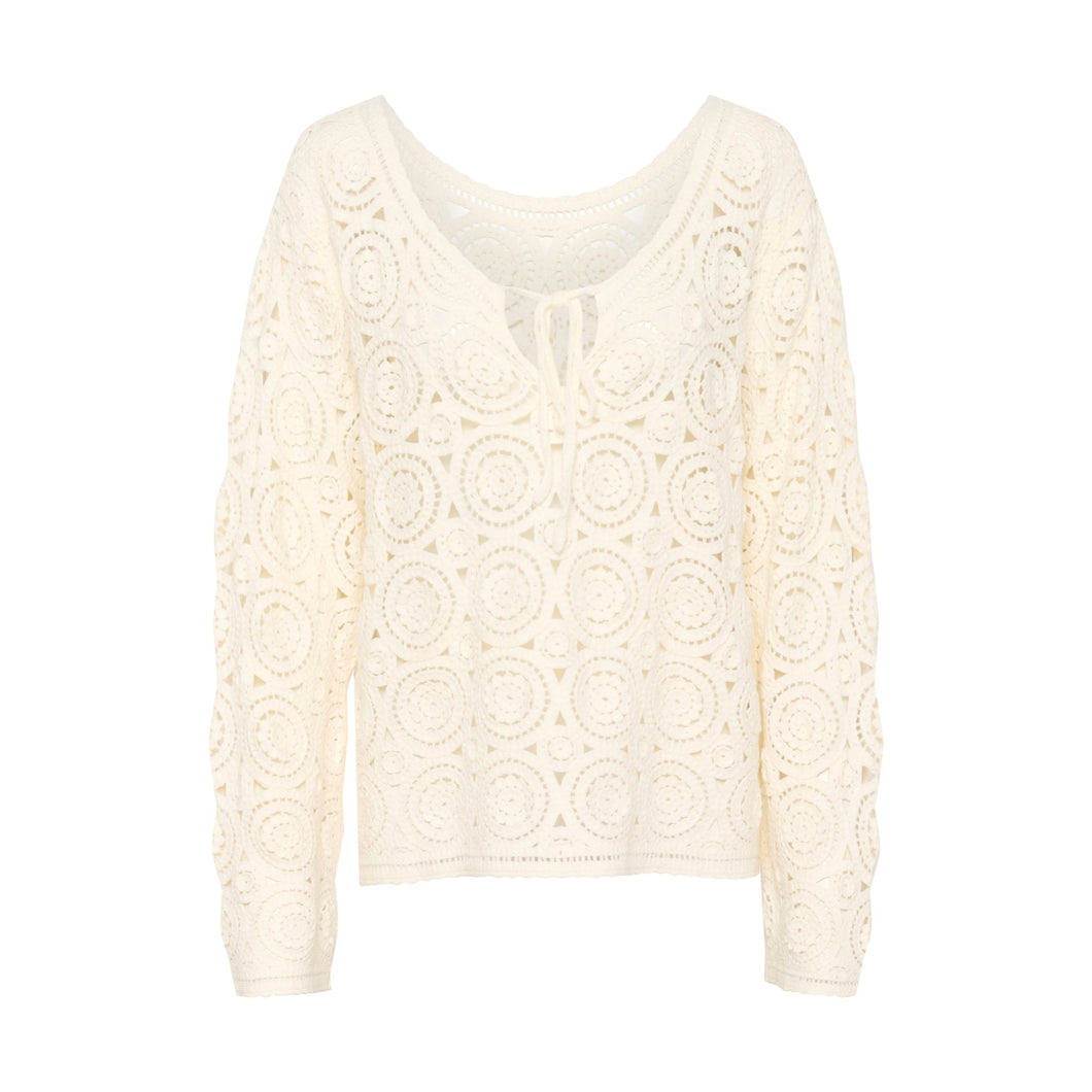 Cream Rusti Knit Blouse