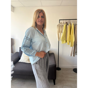 On Trend Lina Broderie Anglaise Shirt