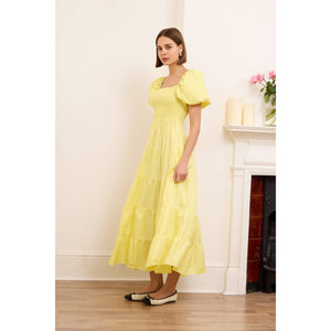 On Trend Ruffled Maxi Dress