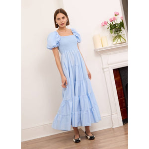 On Trend Ruffled Maxi Dress