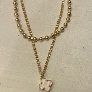 Envy Double Layer Clover Necklace