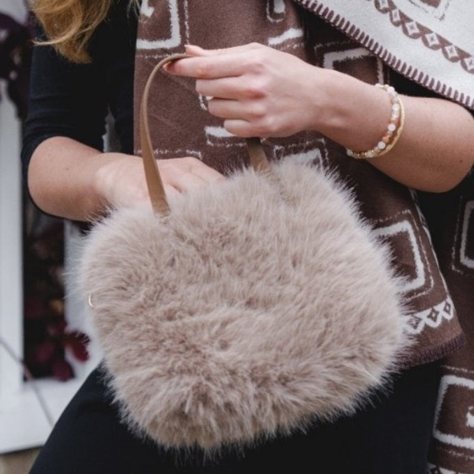 Park Lane Scarves Faux Fur Bag