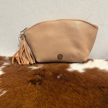 Load image into Gallery viewer, Owen Barry Large BOHO Leather Cosmetics Pouch
