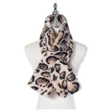 Load image into Gallery viewer, Park Lane Faux Fur Leopard Scarf
