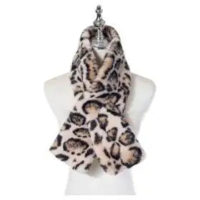 Park Lane Faux Fur Leopard Scarf