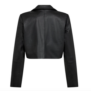 Co Couture PHEOBECC Leather Crop Blazer
