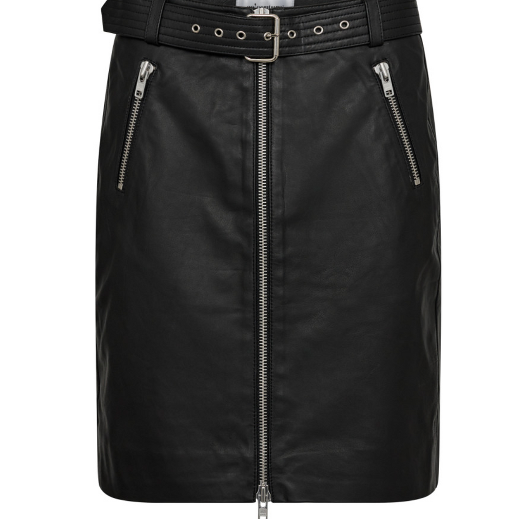 Co Couture PHOEBE Leather Zip Skirt