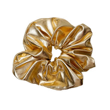 Load image into Gallery viewer, Black Colour TIANA Metallic Scrunchie
