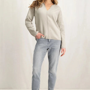 YAYA 000170-401 Chenille Sweater With V Neck
