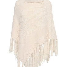 Load image into Gallery viewer, Cream PIA Knit Poncho
