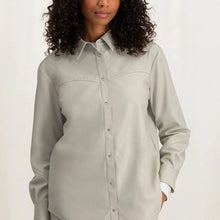 Load image into Gallery viewer, YAYA 201062-401 Faux Leather Blouse
