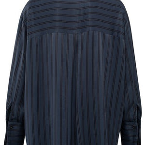 Yaya 201124-410 Satin Blouse With Stripes