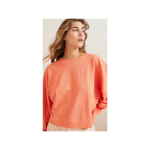 YAYA 109065-405 Crewneck Sweatshirt With Slub Effect