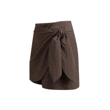 Load image into Gallery viewer, YAYA 01-401093-606 Striped Skort with Wrap Effect and Tie Detail
