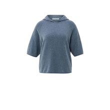 Load image into Gallery viewer, YAYA 01-000486-508 Knitted Hoodie with Short Sleeves
