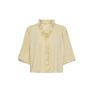 Co Couture Suede Puff Blouse
