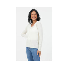 Load image into Gallery viewer, Suzy D Marcel Linen Jersey V Neck Top
