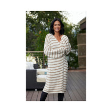 Load image into Gallery viewer, Suzy D Flo Knit Striped Long Cardigan
