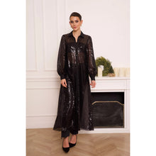 Load image into Gallery viewer, On Trend Sequin Maxi Shirt Dress
