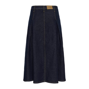 Cream Robina Denim Skirt