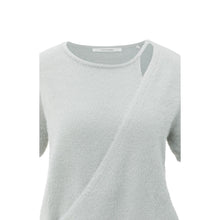 Load image into Gallery viewer, YAYA 01-010119-508 Fluffy Short Sleeve Sweater with Wrap Detail
