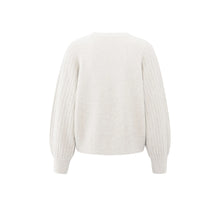 Load image into Gallery viewer, YAYA 01-000410-509 Knit Sweater with Ribbed Sleeves
