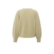 Load image into Gallery viewer, YAYA 01-000410-509 Knit Sweater with Ribbed Sleeves
