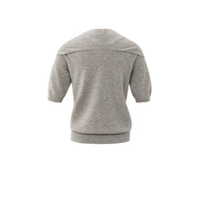 Load image into Gallery viewer, YAYA 01-000496-509 Short Sleeve Sweater with Fixed Scarf Detail
