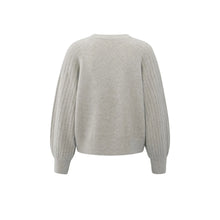 Load image into Gallery viewer, YAYA 01-000410-509 Knit Sweater with Ribbed Sleeves
