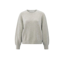 Load image into Gallery viewer, YAYA 01-000410-509 Knit Sweater with Ribbed Sleeves
