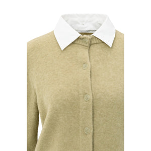 YAYA 01-010117-509 Cardigan with Detachable Collar and Button Closure