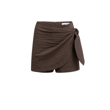 Load image into Gallery viewer, YAYA 01-401093-606 Striped Skort with Wrap Effect and Tie Detail
