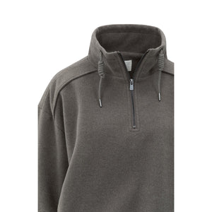 YAYA 01-109101-510 Sweatshirt with Balloon Sleeves and Zip Collar