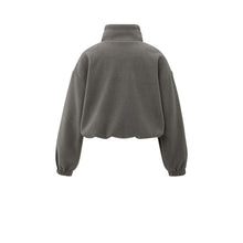 Load image into Gallery viewer, YAYA 01-109101-510 Sweatshirt with Balloon Sleeves and Zip Collar
