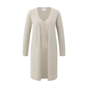 YAYA 01-010138-501 Long Cardigan with Cable Knit Gilet Layer