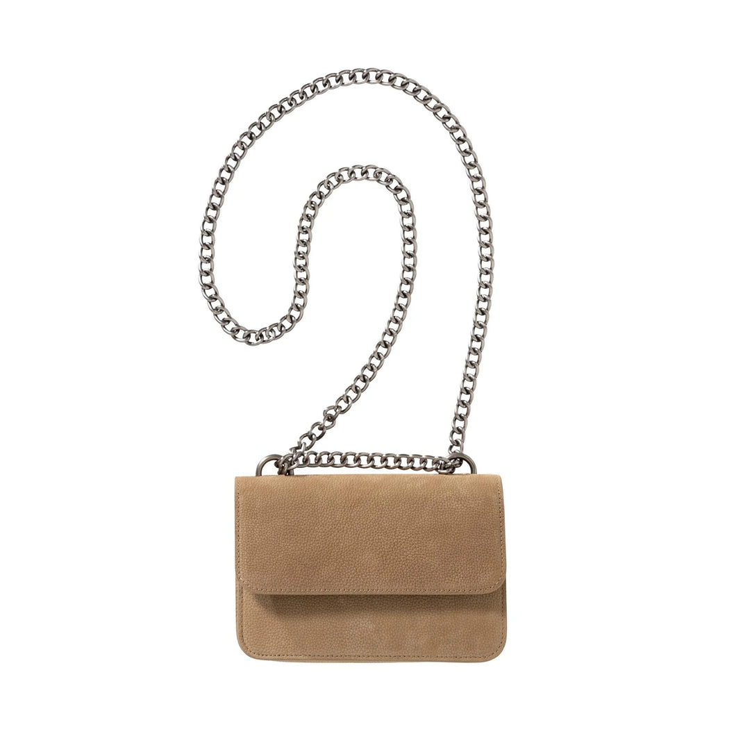 YAYA 03-003102-510 Small Leather Shoulder Bag with Chain Strap