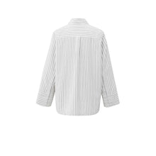Load image into Gallery viewer, YAYA 01-201180-510 Striped Oversized Blouse with Long Sleeves
