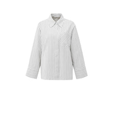 Load image into Gallery viewer, YAYA 01-201180-510 Striped Oversized Blouse with Long Sleeves

