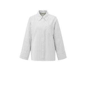 YAYA 01-201180-510 Striped Oversized Blouse with Long Sleeves